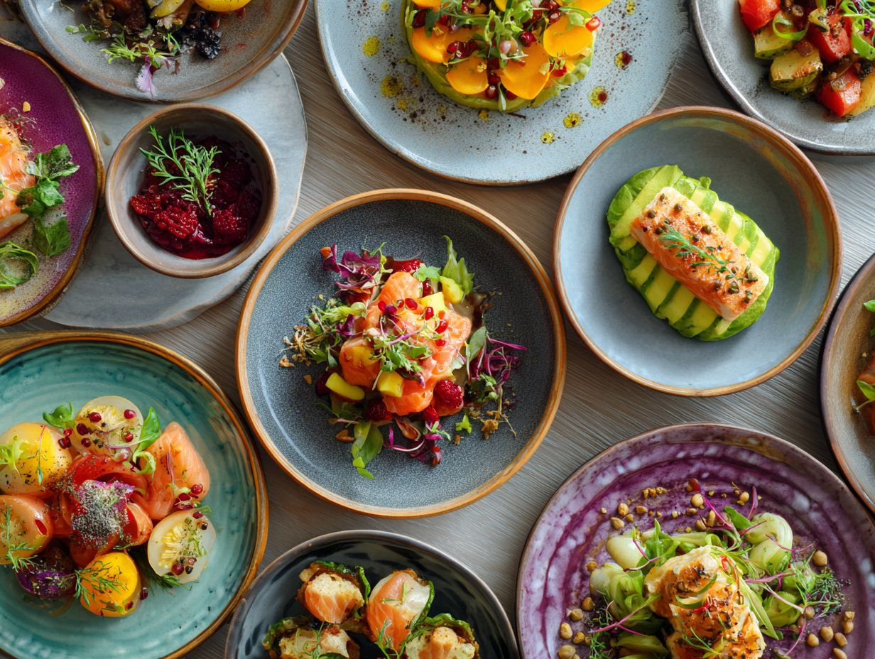 Čerstvé a farebné zdravé jedlo